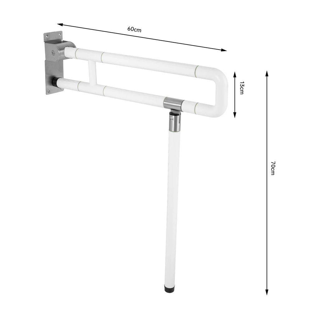 Barre d’appui murale pliable pour toilettes