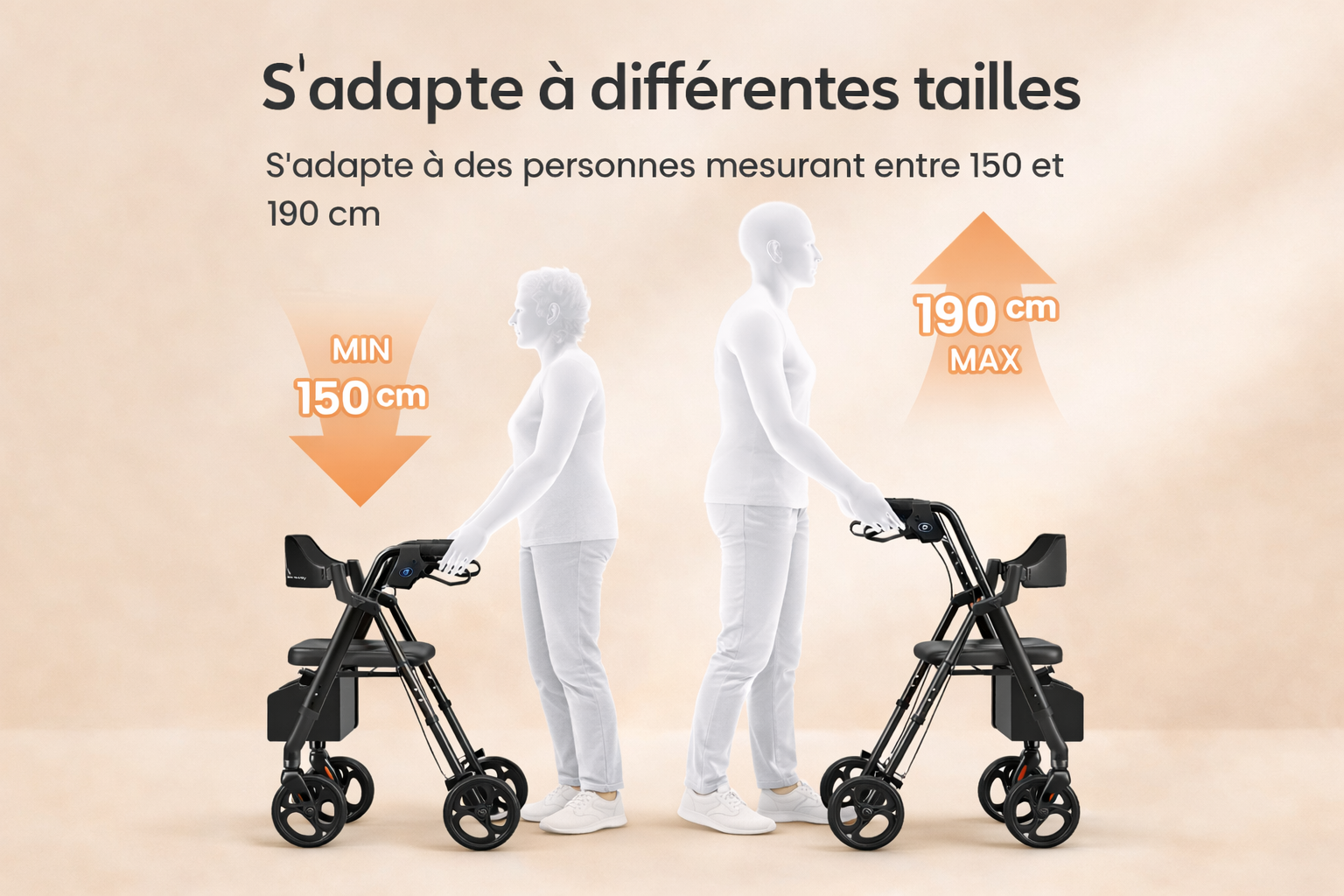 Déambulateur Pliable avec Siège